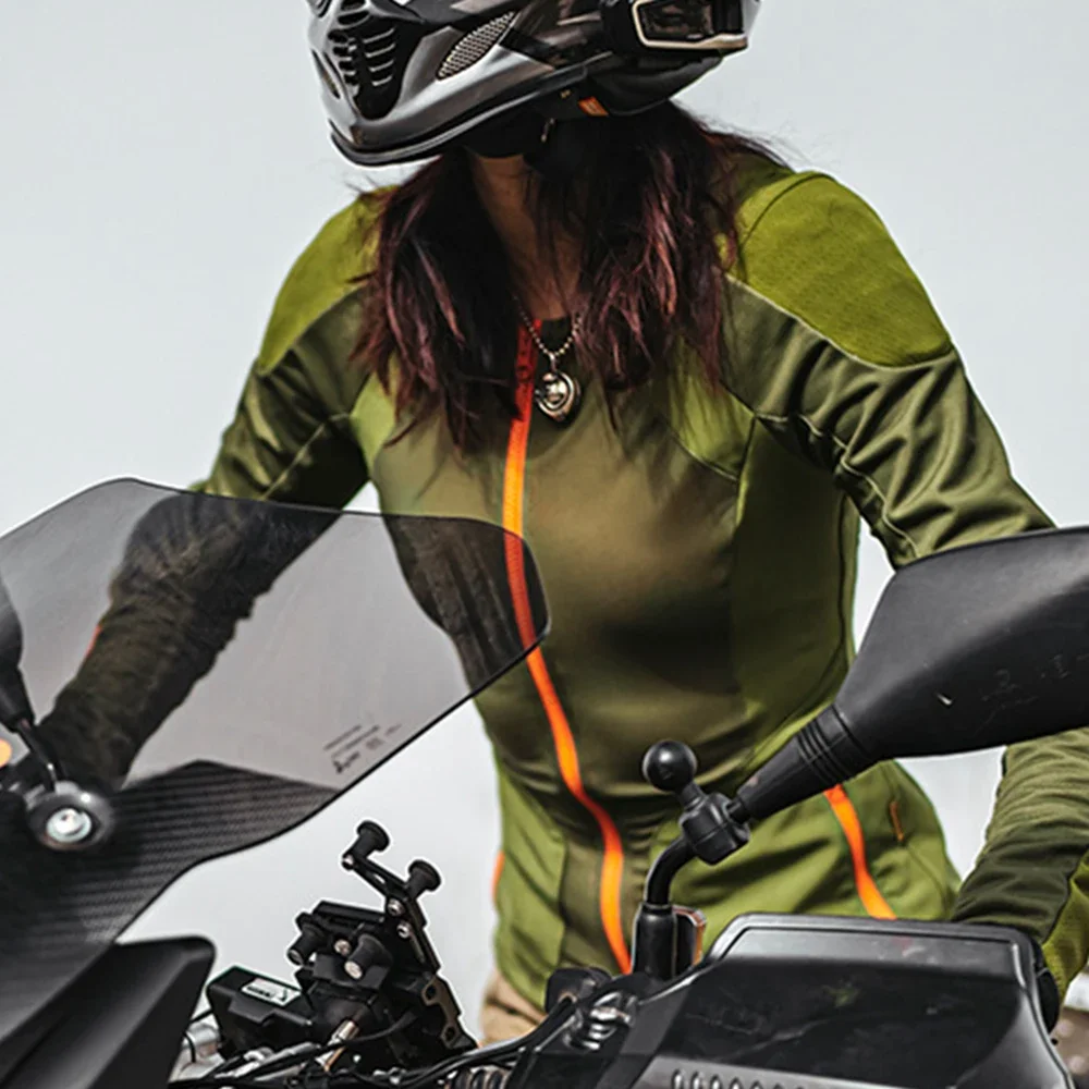 

Motorcycle Jacket for 4 Season Windproof Breathable Women's Motorcycle Jacket for Summer Protect Racing Jacket