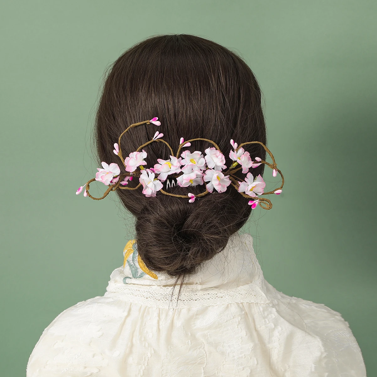 花のヘアクリップとヘッドドレス,結婚式のヘアクリップ,青い白,花柄,ヘアアクセサリー,ファッショナブル