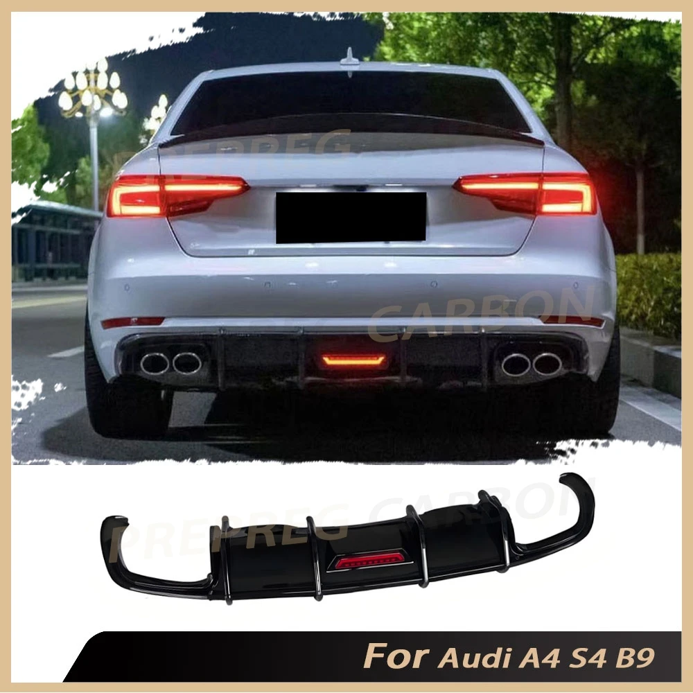 

Задний бампер из углеродного волокна, диффузор, спойлер для Audi A4 S4 B9 Standard 2017-2019, задний диффузор, комплекты кузова из АБС-пластика, аксессуары
