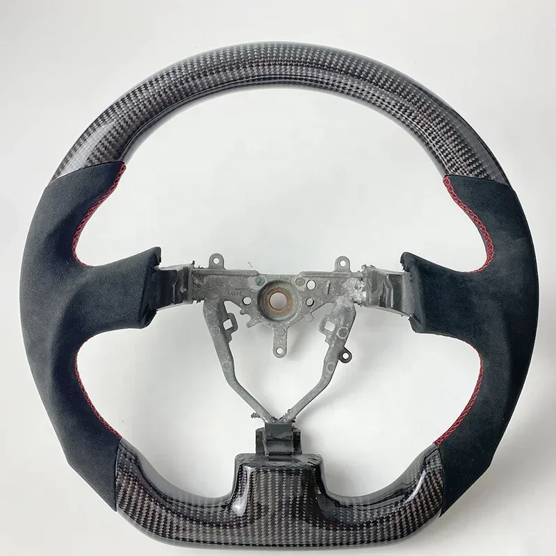 

racing car interior accessories carbon fiber steering wheel customization for Subarus STI modelss