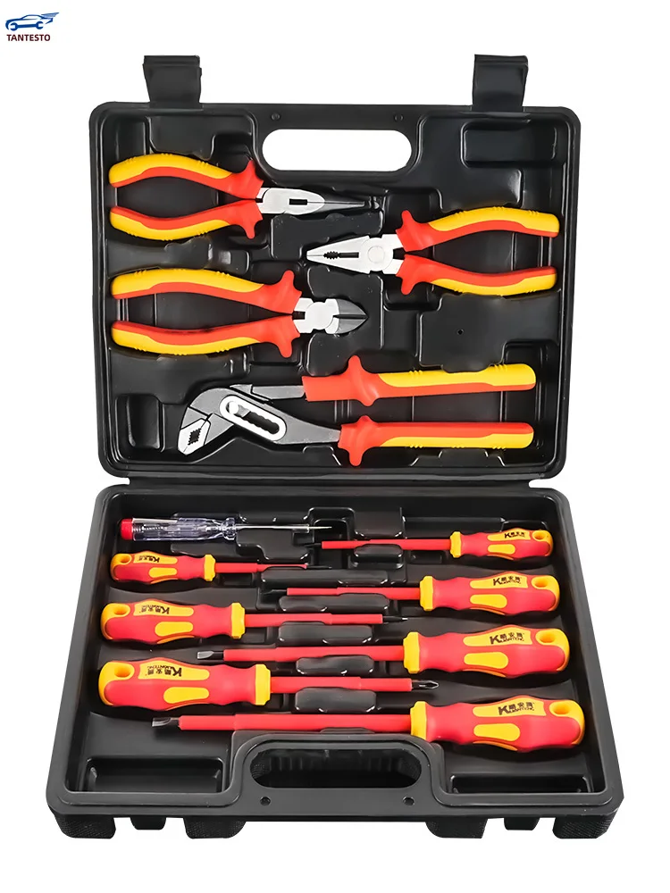 12/13pcs VDE Insulated Tool Set New Energy Auto Repair Multi-functional Electrician Pliers  Screwdriver Strong Magnetic