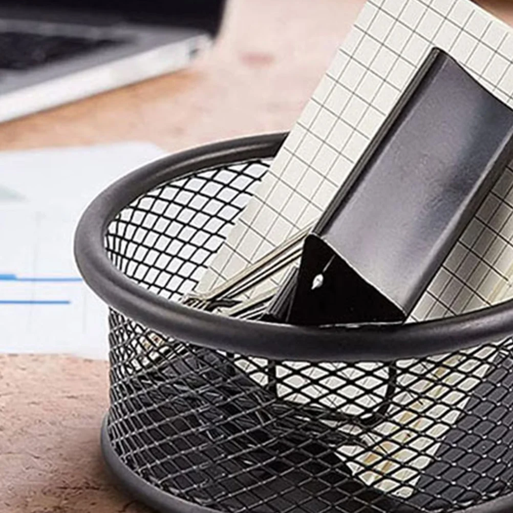 6Pcs Mesh Paperclip Holder for Desk Small Office Organizers Storage Tin for Paper Clips Binder Clips Home School Use