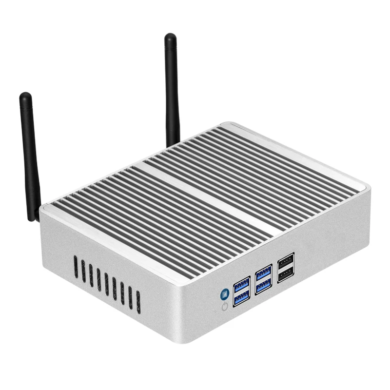 XCY X32 Mini PC sin ventilador Procesadores Intel Core 4a 5a generación HDMI VGA 8x USB Gigabit Ethernet WiFi Windows 7/10 Ubuntu