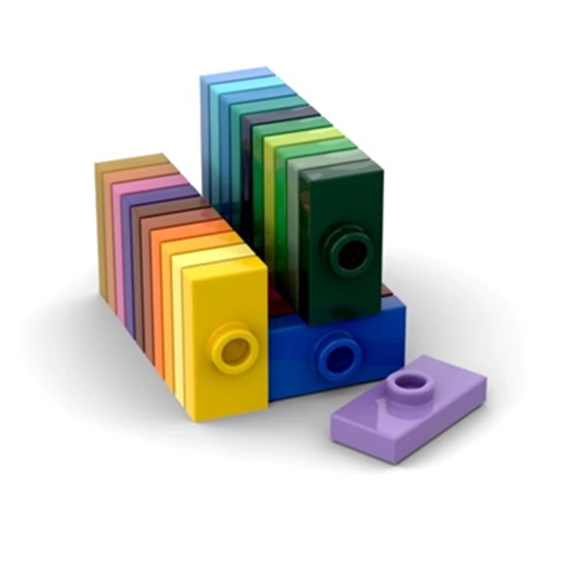 150PCS PLATE 1X2, W/ 1 KNOB Compatible 15573 3794 Plate Self-Locking Bricks Building Blocks Toys Accessories