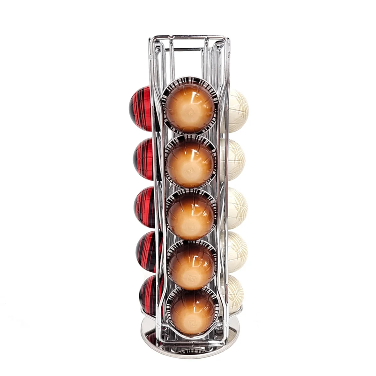 Coffee Pod Holder for Vertuo Line Coffee Capsule Pods Holder Display Stand 20Cups Storage Organizer Shelves Rack,A