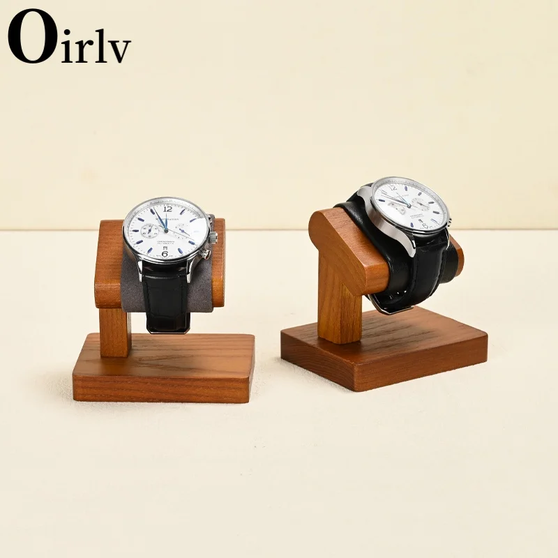 Oirlv-Support de montre en bois massif, présentoir à bijoux, bracelet, bague, boucle d'oreille