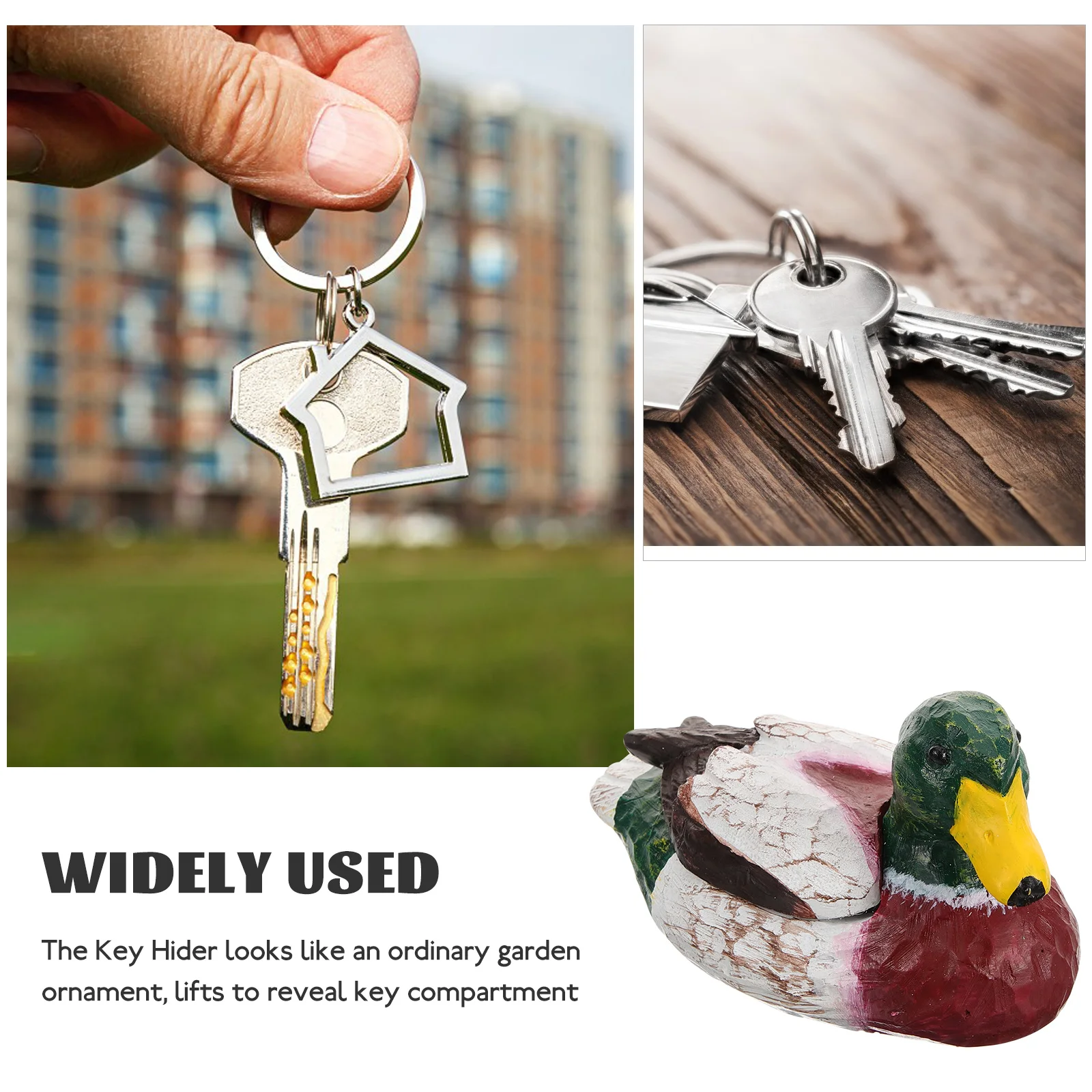 

Outdoor Key Hider Resin Animal Camouflage Key Holder for Garden Yard Fence Hidden Safe Storage Box for Emergency Keys and Small