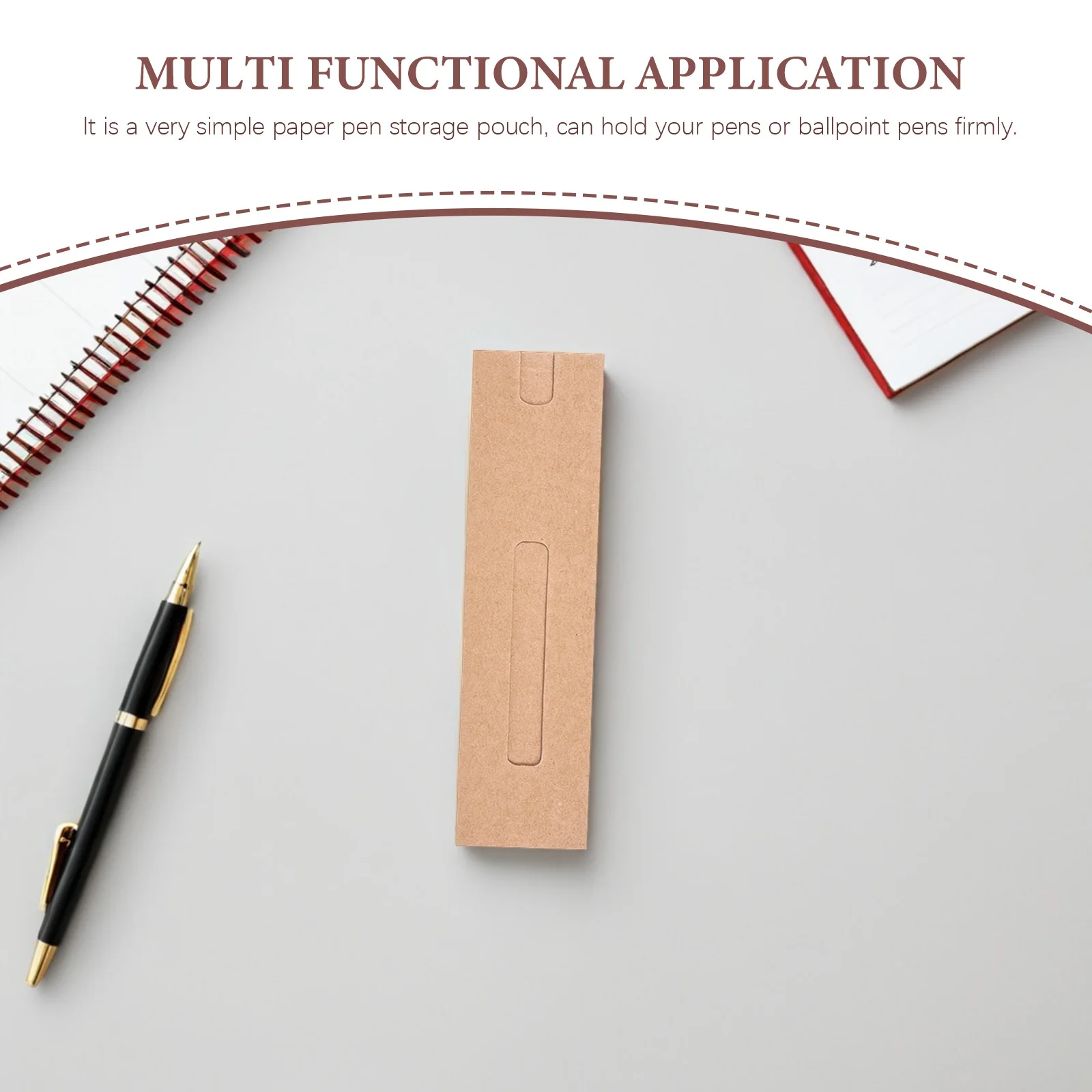 50 stücke Kraft Papier Beutel Glatte Fenster Einzelnen Stift Halter Tasche Für Büro Schule Geschenk Stift Lagerung Organizer Braun Bleistift fall