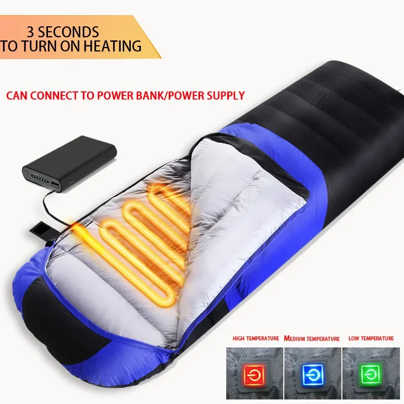 winter Warm camping sleeping Heating bag 4 Area 3 Gear USB heated Outdoor Portable Cotton Sleeping Mat Pad for Traveling Hiking