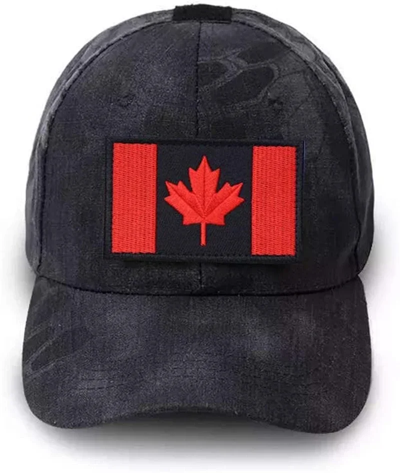 Canada Flag Patch Maple Leaf Multicolor Embroidery Badge Hook and Loop Patches for Clothes Tactical Backpack DIY Arm Badge