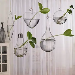 Creative Garden Hanging Glass Ball Vase Hydroponics Flower Plant Pot Terrarium Container Party Wedding Home Decoration