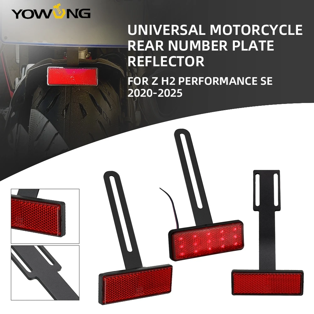 

CNC Motorcycle License Plate Holder Parts Extend Tail Reflector For Kawasaki Z H2 Performance SE 2020 2021 2022 2023 2024 2025