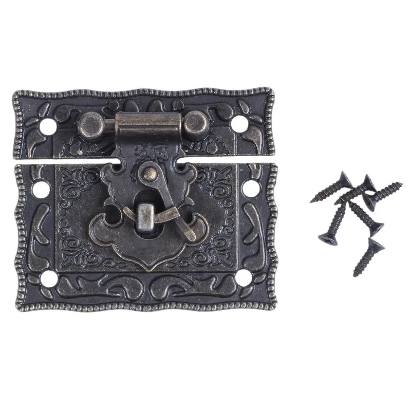 Wood Case Chest Box Rectangle Clasp Closure Hasp Latches