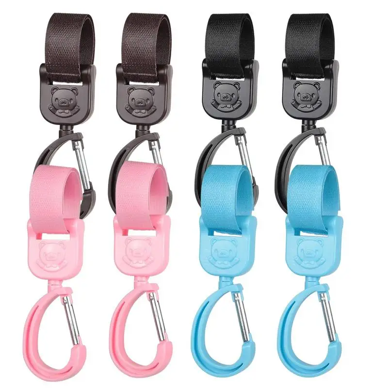 Stroller Hooks Convenient Stroller Organizer Hook Bag Clips 2pcs Baby Stroller Hooks For Hanging Diaper Bags Grocery Bag