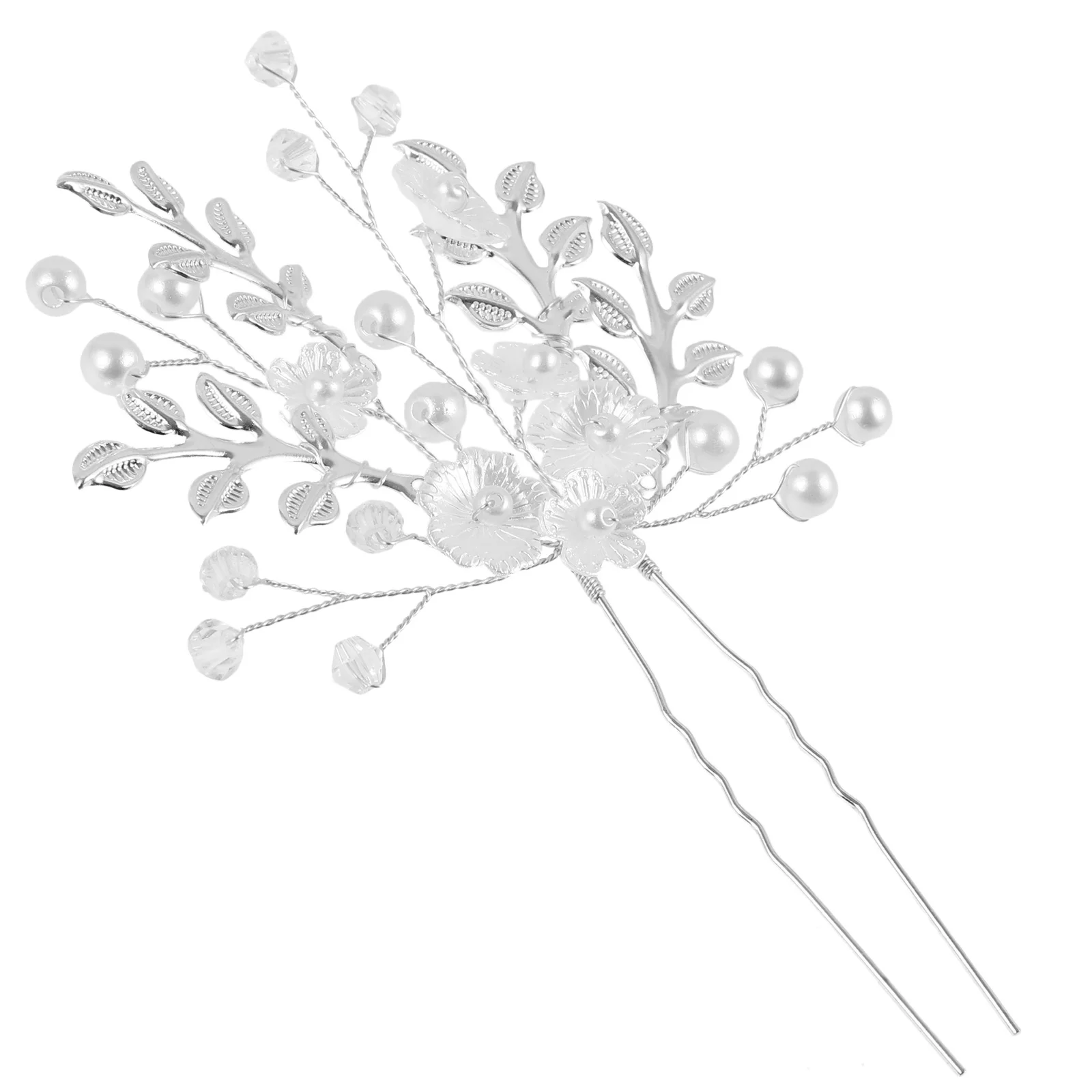 دبوس شعر على شكل زهرة اللؤلؤ مشبك شعر زفاف فاخر للعروس قطع شعر الزفاف للنساء دبابيس شعر على شكل زهور إكسسوارات شعر للحفلات