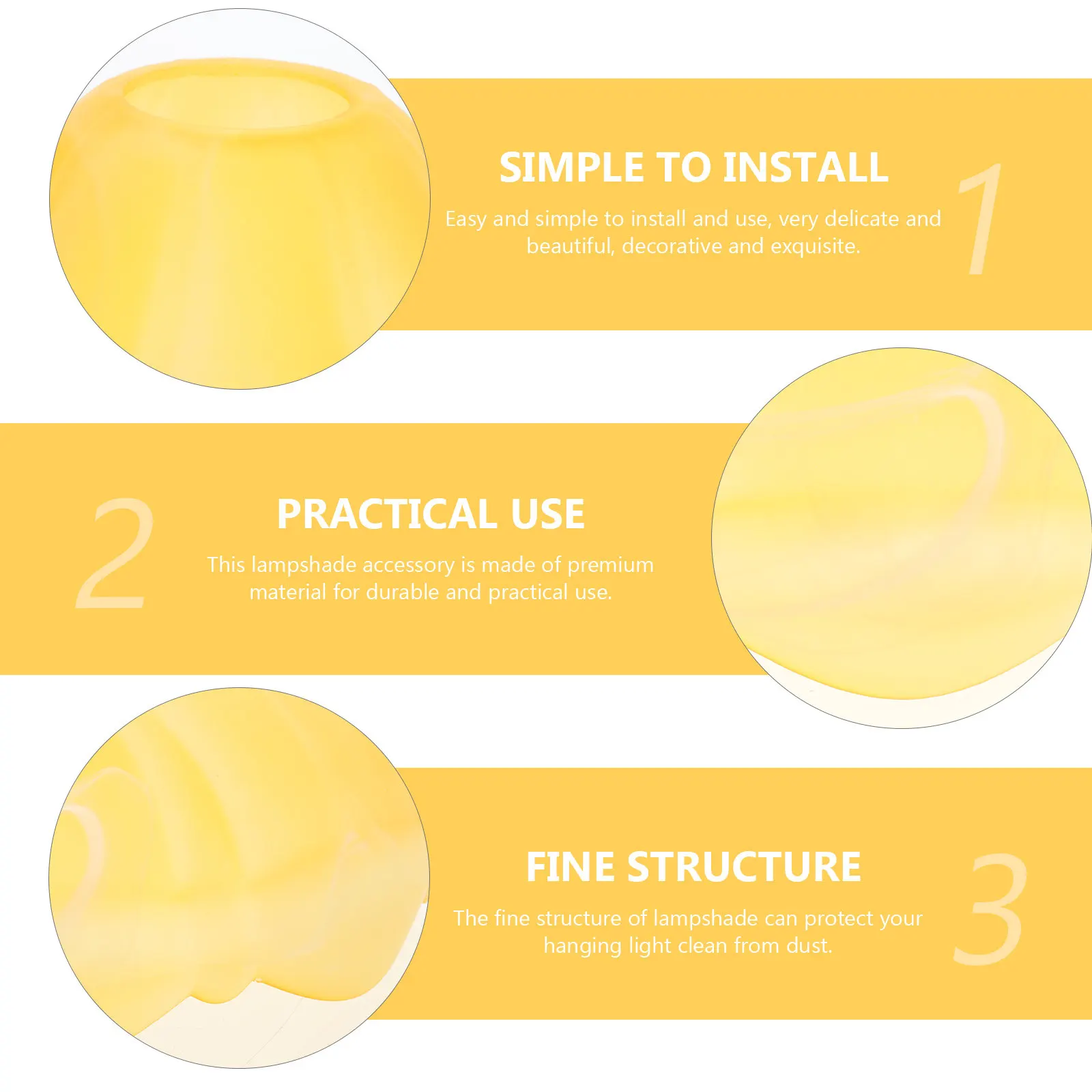 

Premium Glass Lamp Shade for Pendant Ceiling Lights Decorative Lampshade Accessory Exquisite Home Lampshade Delicate Glass Light