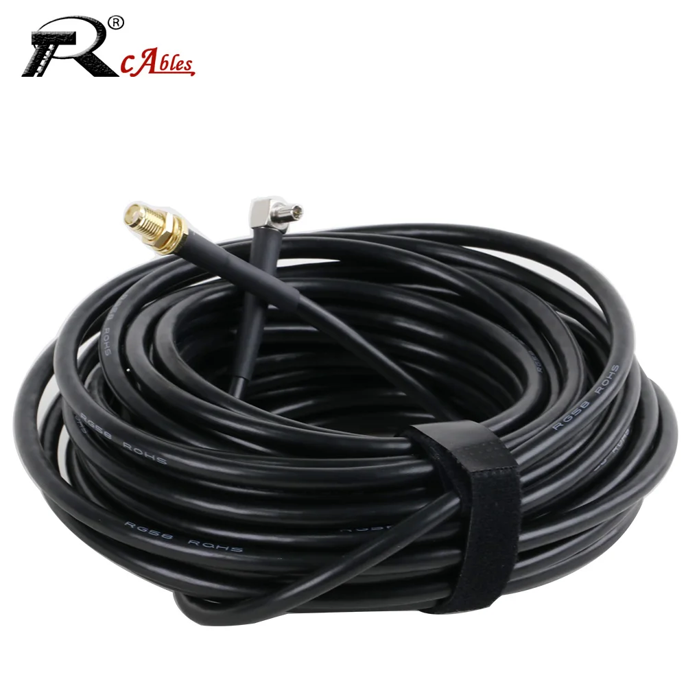 

RF Coaxial RG58 Cable SMA Male/Female to TS9 CRC9 Male Right Angle Bulkhead WiFi Antenna Extension Cord 50Ohm SMA Pigtail Jumper