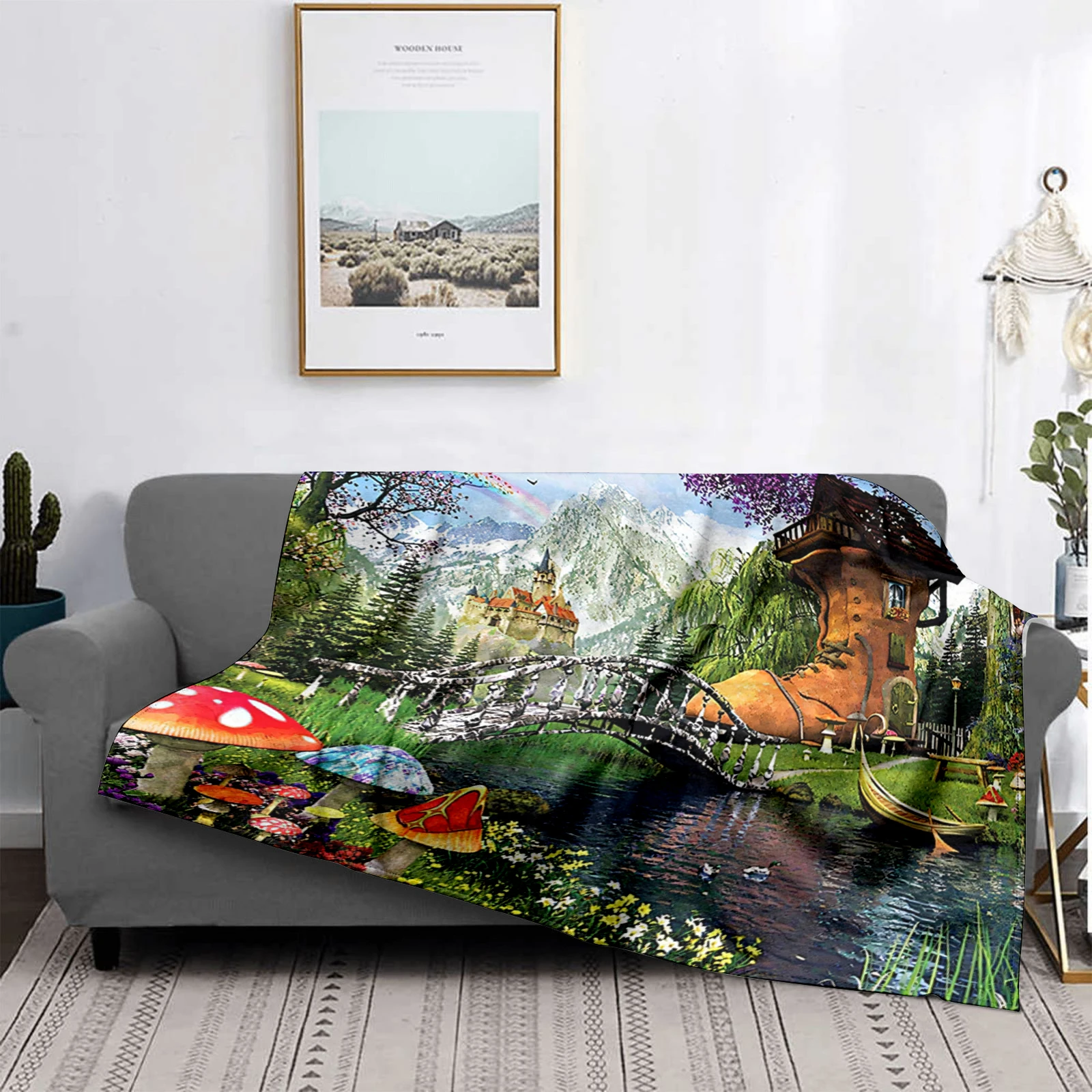 Home decoration plush Sofa blanket Colorful Animal  Bedspread on the bed anime fluffy soft blankets thick blanket for winte