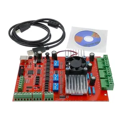 Motor Driver Breakout Board With Fan MACH3 CNC USB 100Khz 3 Axis Interface Motion Controller Driver Board