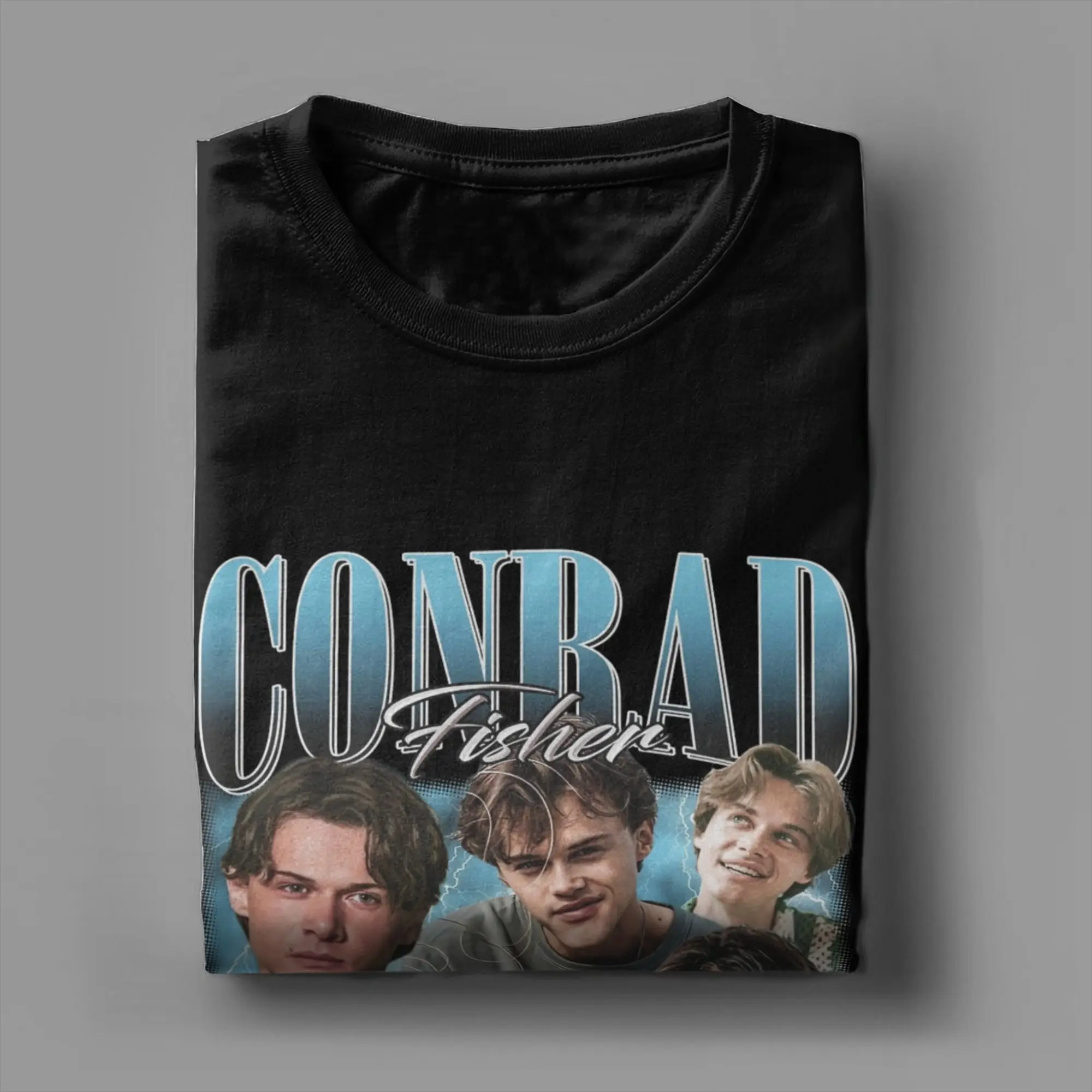 خمر كونراد فيشر الصيف تحولت جميلة Bootleg تي شيرت الرجال الجدة القطن تي شيرت طاقم الرقبة قصيرة الأكمام تي شيرت
