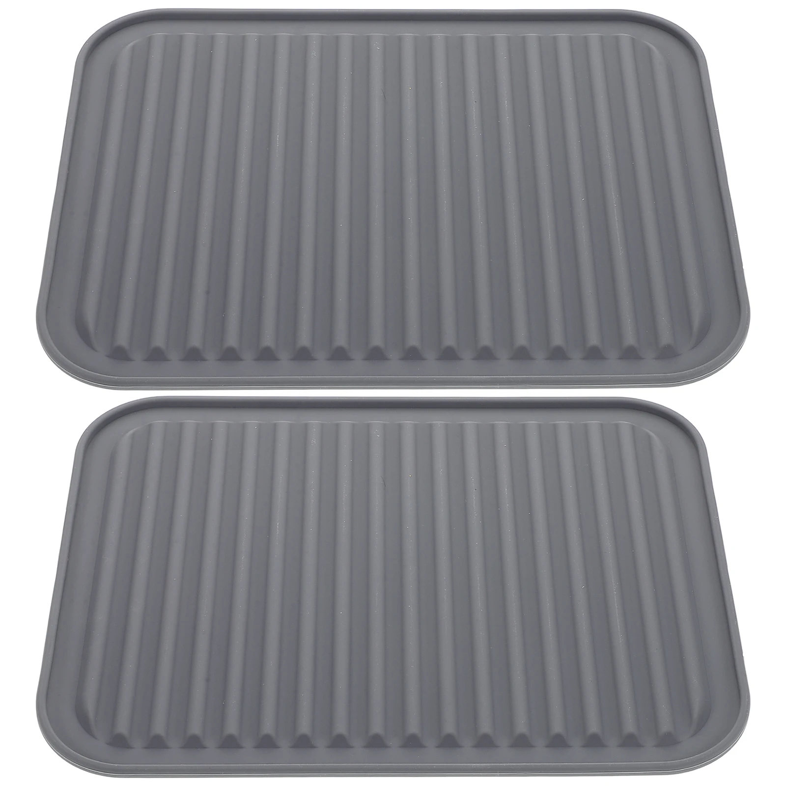 

2 Pcs Silicone Draining Mat Multifunctional Mats Counter Silica Gel for Kitchen
