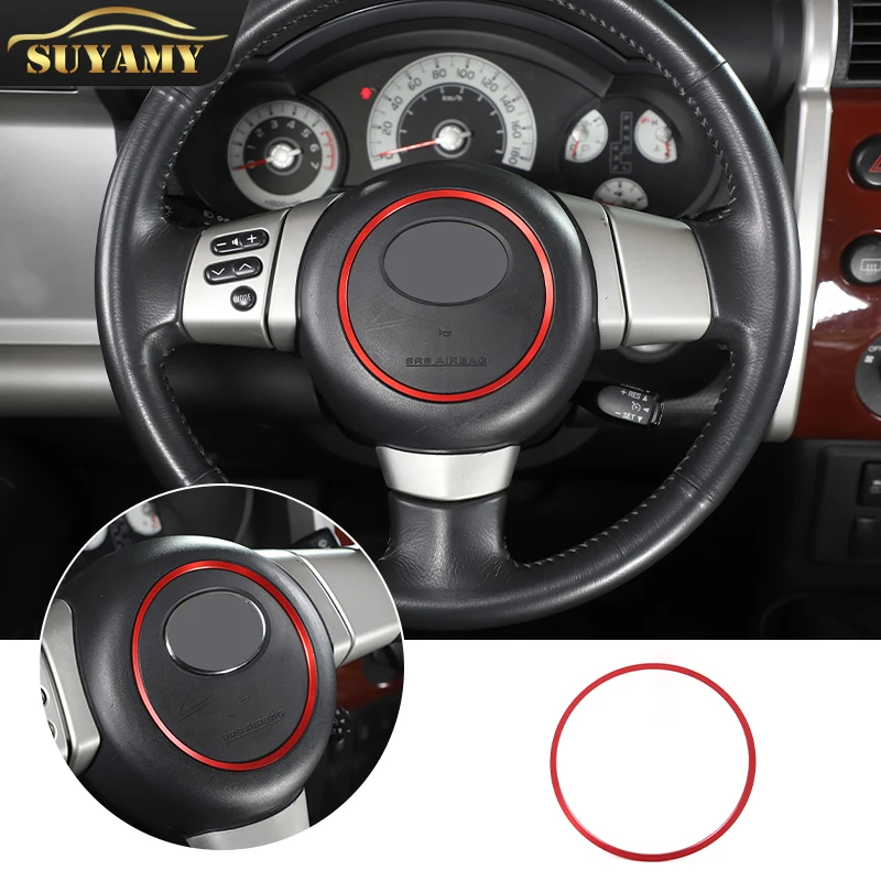 

Car Steering Wheel Panel Decoration Frame Trim Ring For Toyota FJ Cruiser 2007-2021 Aluminum Alloy Auto Interior Accessories