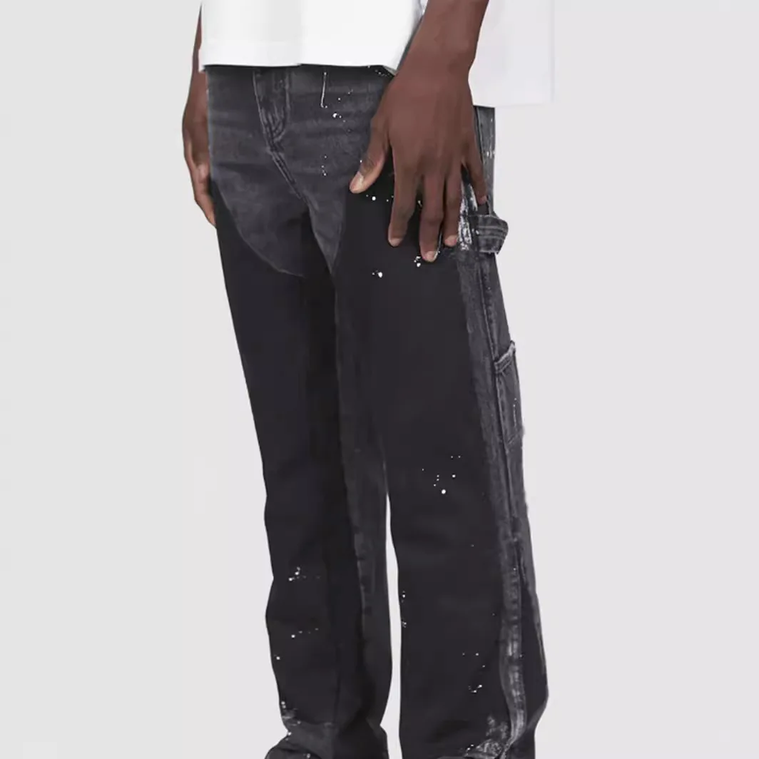 Jean Délavé Vintage pour Homme, Pantalon Droit, Longueur Rincée, Poches à la Taille Fjmi, Bouton, Fermeture Éclair, DistMurcia Denims Streetwear