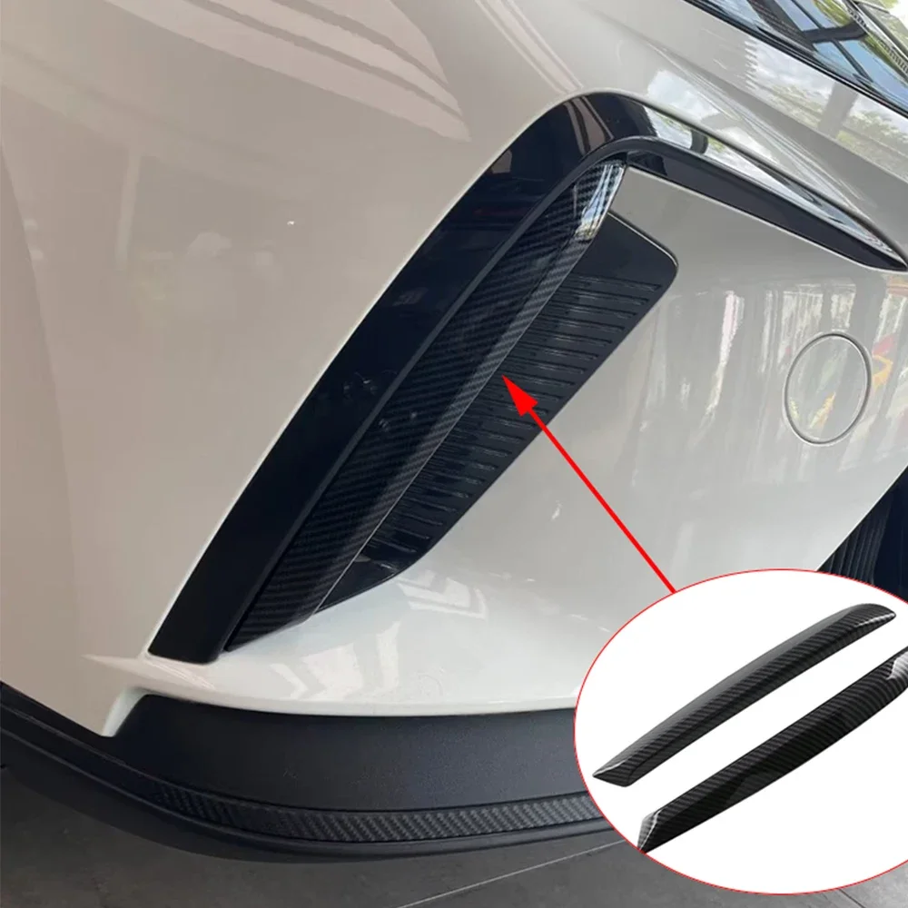 

Carbon Fiber Front Fog Light Frame Lamp Cover Trim Car Decoration Accessories Exterior Sticker For MG4 MG 4 Mulan 2022 2023