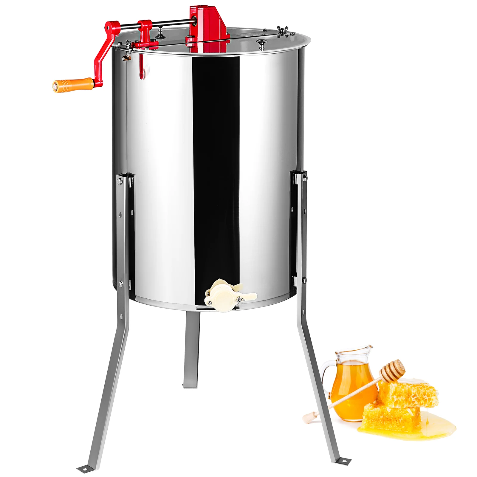 VEVOR Manual Honey Extractor Beekeeping Equipment 4/8 3 Frames Honeycomb Spinner Crank Honey Centrifuge Beekeeping Equipment