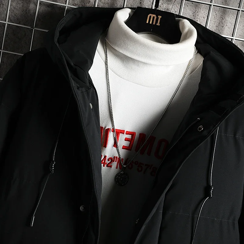 2025 شتاء جديد منتصف طول الرجال النسخة الكورية العصرية سترة مبطنة بالقطن المتضخم سترة واقية سترة مبطنة بالقطن #5