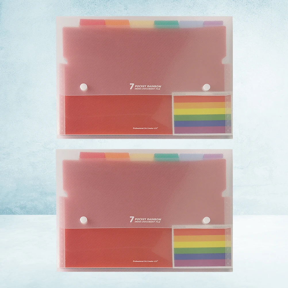 

2 Pcs File Holder Office Use Folder Accordion Multilayer Expanding Documents Bright Color