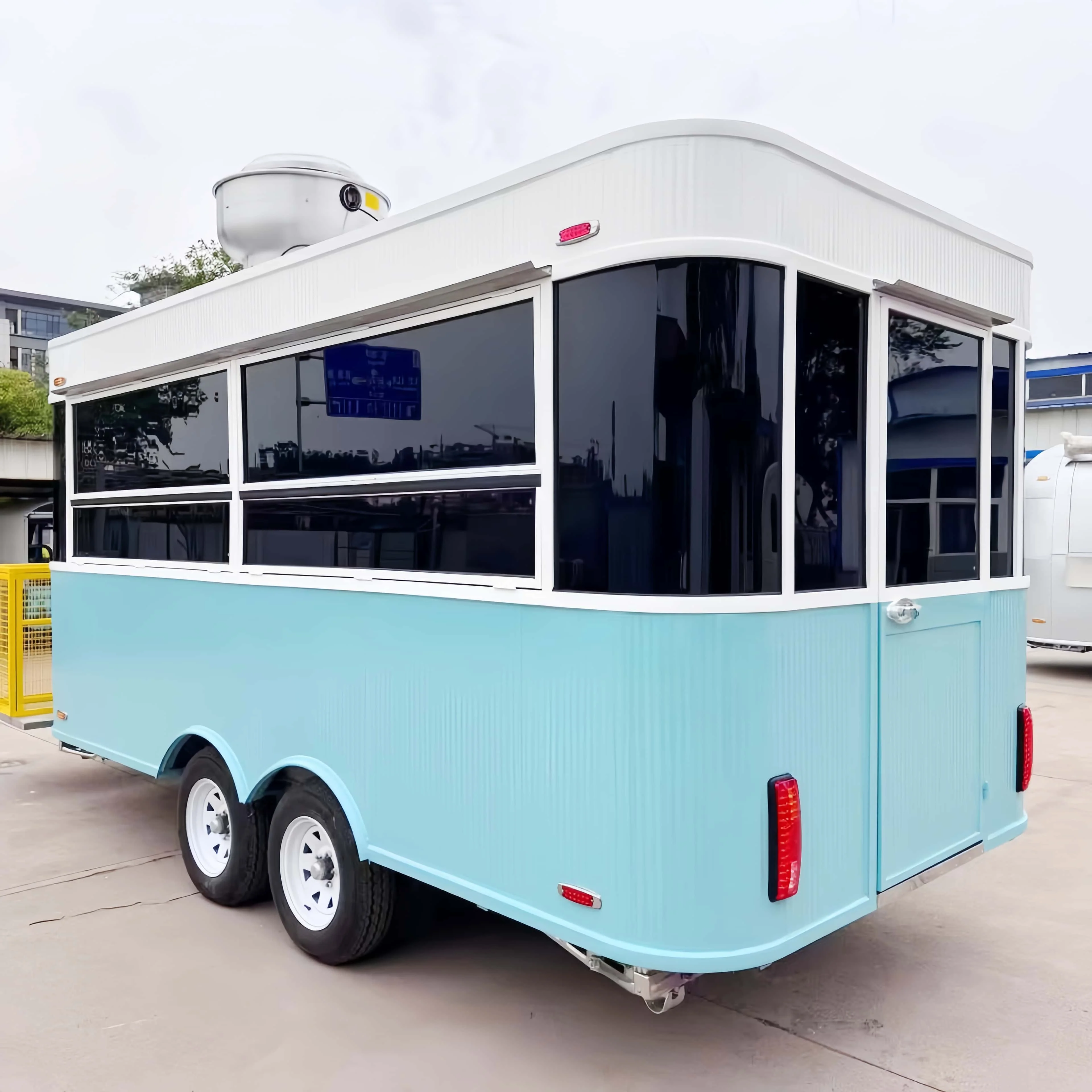 

Fully Equipped Custom Food Truck Trailer Mobile Kitchen Trailer Ice Cream Taco Hamburger Fast Food Truck Dining Cart