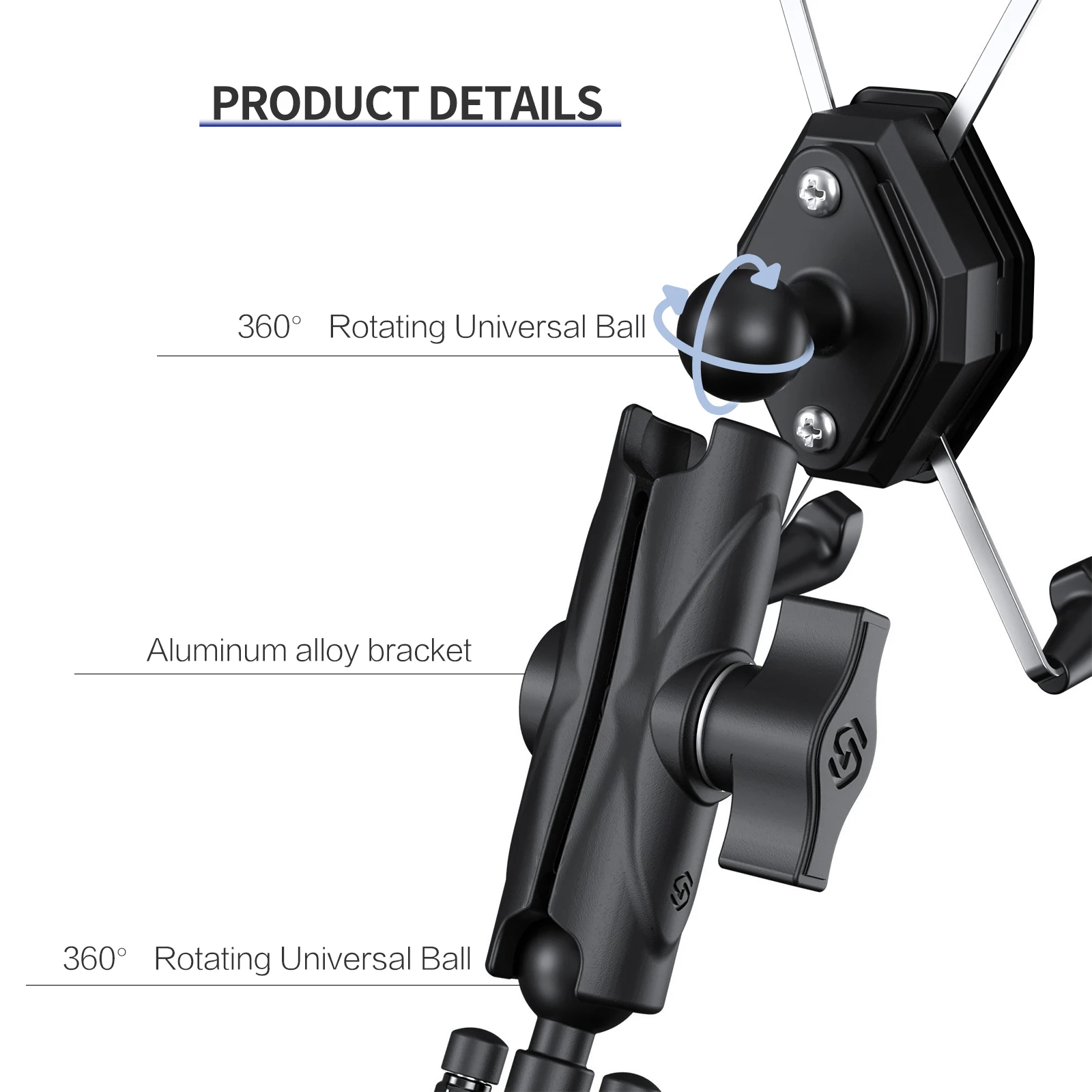 

Motorcycle Mobile Bracket Aluminum Alloy Four Claw Locking Mobile Phone navigation Bracket For YAMAHA Yamaha Xj6 Tenere 700 Xmax