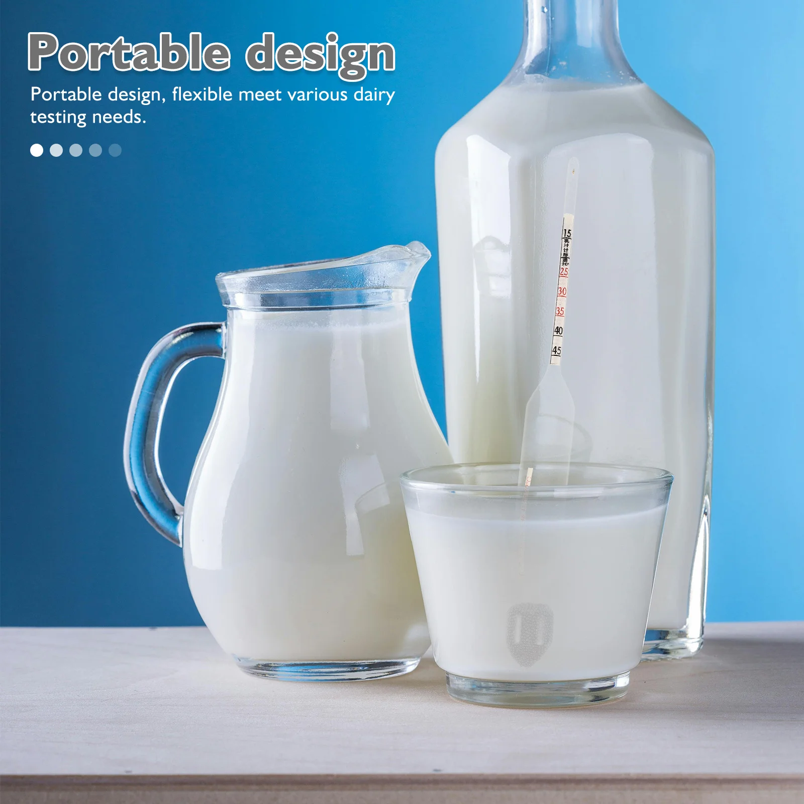 

4Pcs Manual Milk Hydrometer for Lactate and Fat Testing Precise Dairy Composition Analyzer Sturdy Liquid Measurement Tool