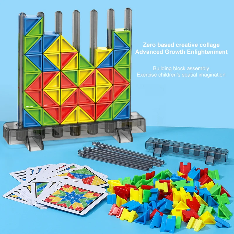 3D パズル ジグソー タングラム 脳ゲーム スタッキング ブロック バランス スタック 知育玩具 子供 大人 家族 パーティー ゲーム