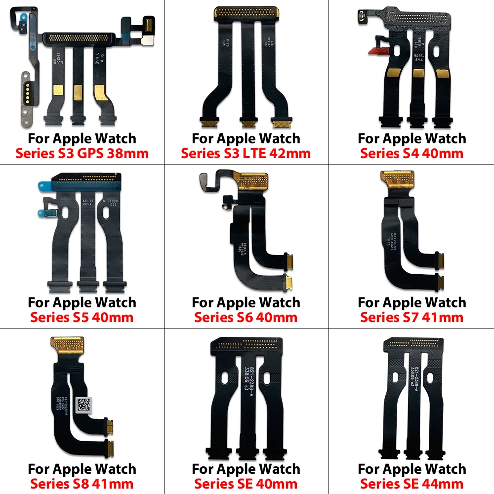 

Гибкий разъем для материнской платы с сенсорным ЖК-дисплеем для Apple Watch Series SE S8 S7 S6 S5 S4 44/40/41/42/38/S3 LTE GPS