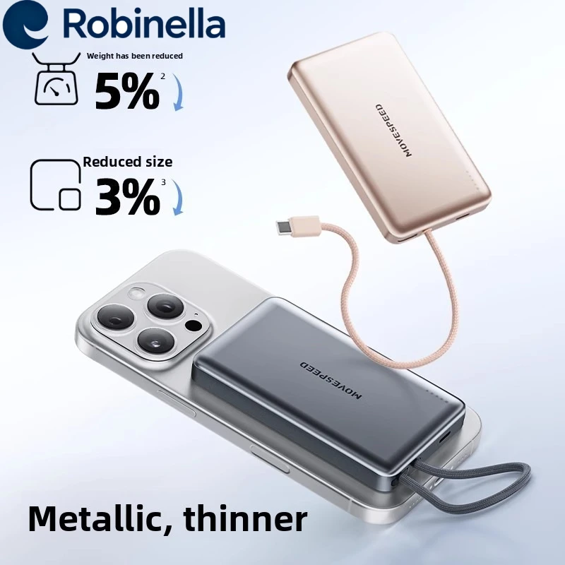 

New Power Bank with Built-in Cable, Suitable for Fast Charging of 16 Mobile Phones, Large Capacity 10000 MAh Mobile Power Supply