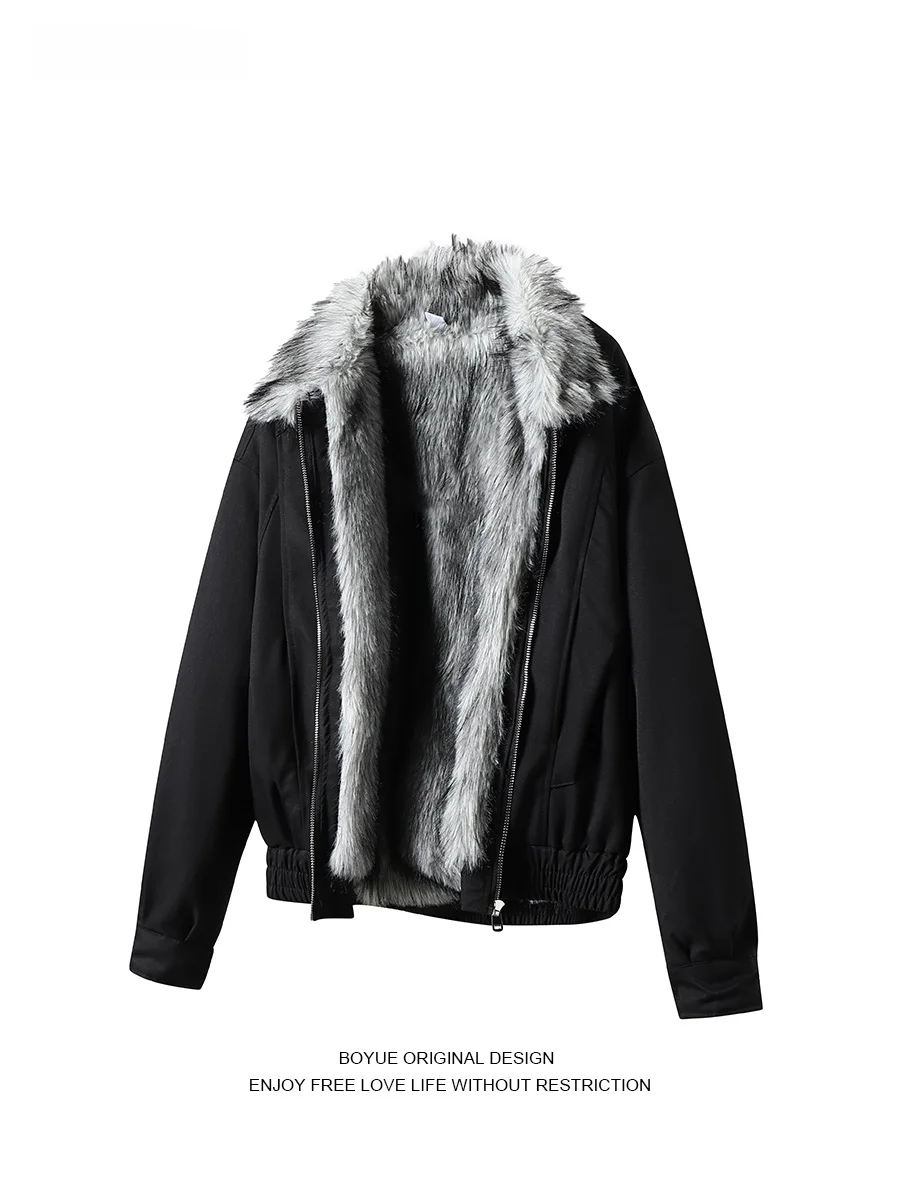 

Boyue ort Wolf King Mountain Eagle с воротником-перьями, теплая повседневная молодежная модная зимняя верхняя одежда