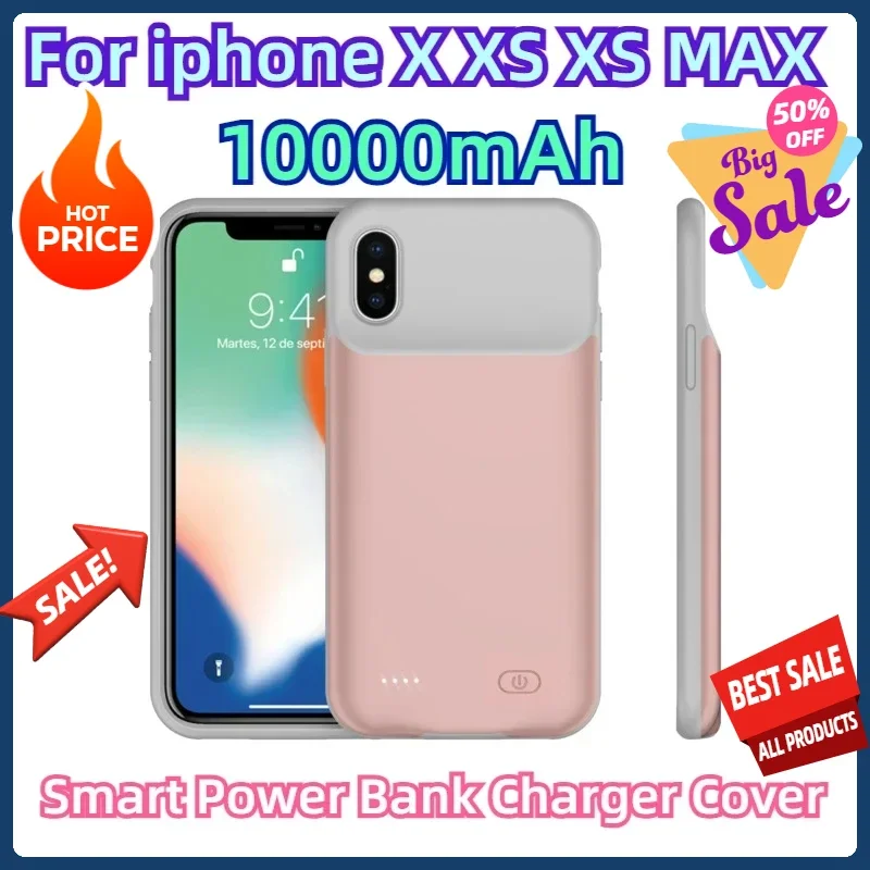 Cover External Bank Charger Case Smart Power Bank Charger Battery Case 10000mAh For Iphone XR X XS XS MAX