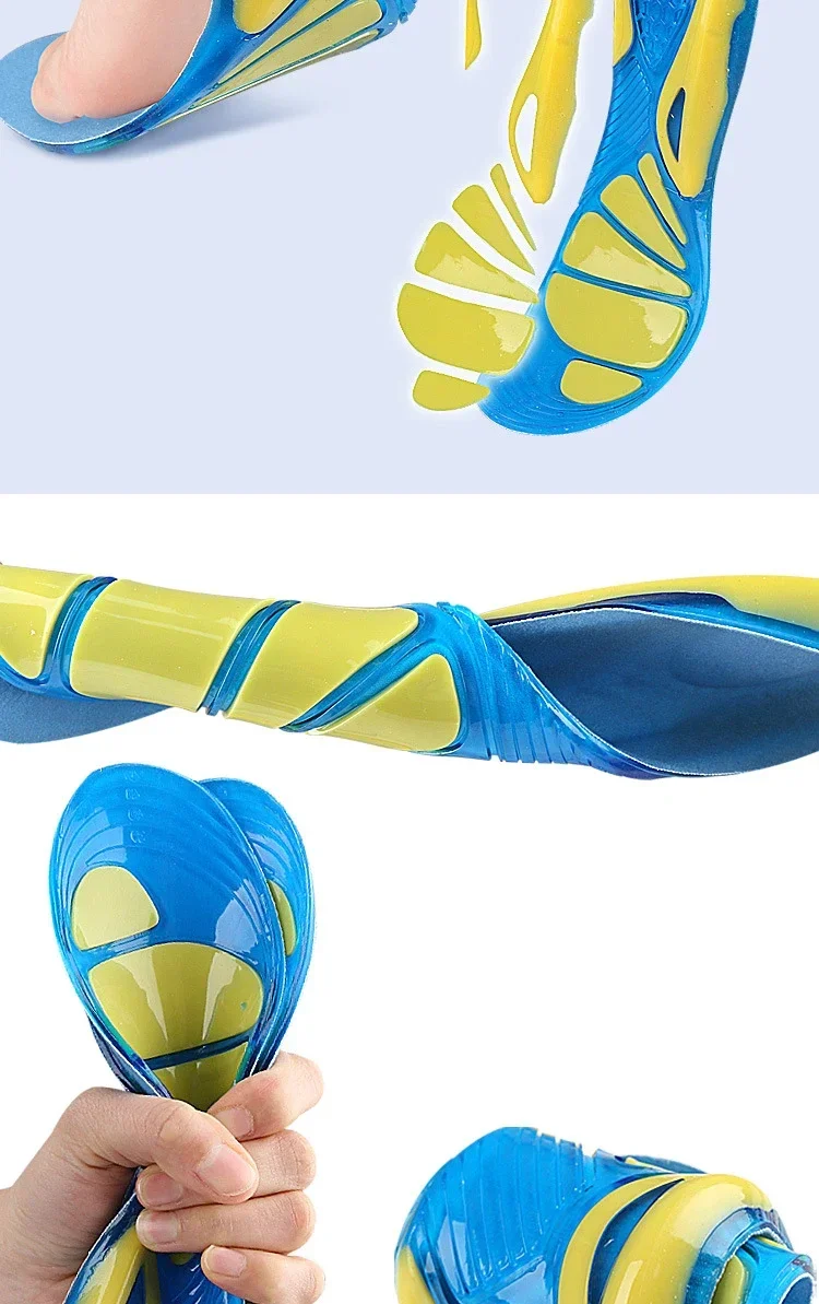 Weiche Silikon-Stoßdämpfungs-Einlegesohlen, zuschneidbare Sport-Kisseneinlagen, atmungsaktive, bequeme Einlegesohlen für Laufschuhe, 2/4 Stück erhältlich – Detail 8