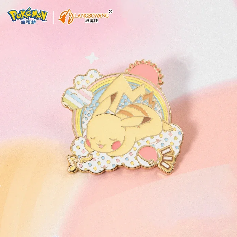 Pokémon Cartoon Broches Roze Kawaii Pikachu Eevee Ponyta Morpeko Scorbunny Anime Figuren Sieraden Metalen Badge Emaille Revers Geschenken