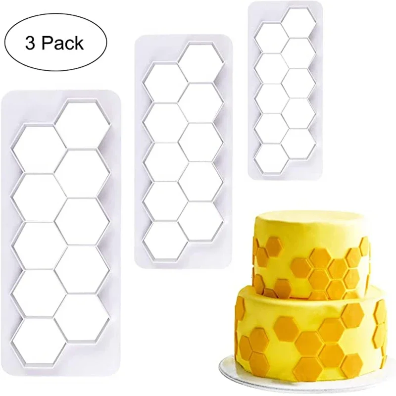 Hexagon Cookie Cutter Geometric Multicutter Hexagon Cake Fondant Cutter Biscuit Cutters Polymer Clay Craft Projects