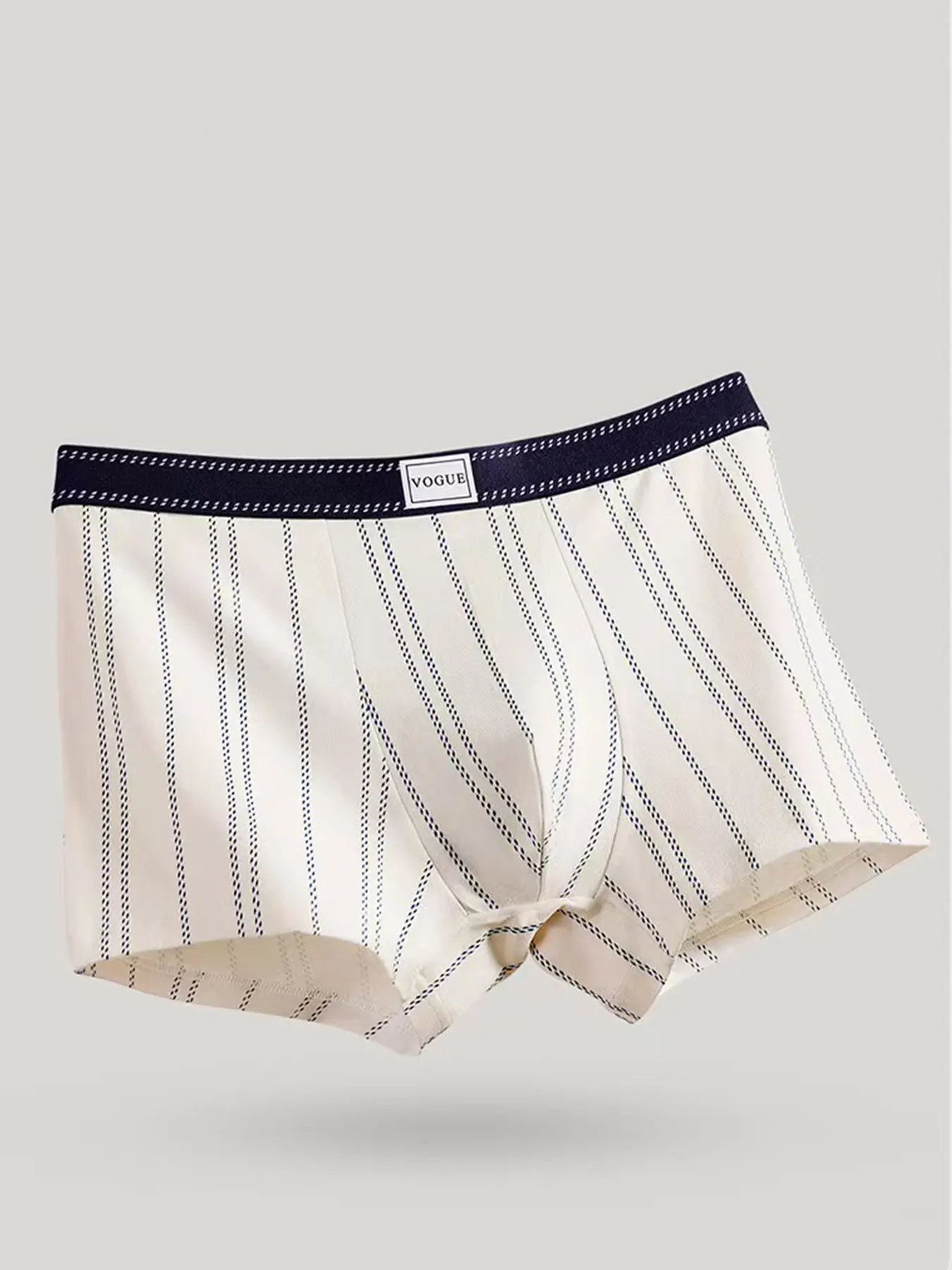 남성용 면 95% 팬티 4팩: 미니멀리스트 스트라이프 스타일, 통기성 및 피부 친화적, 맞춤형처럼 꼭 맞는 핏