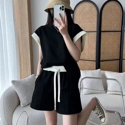 Fashion Women's Summer New In Matching Sets Sleeveless T-shirt And Shorts 2 Piece Sets Women Outfit Tracksuits