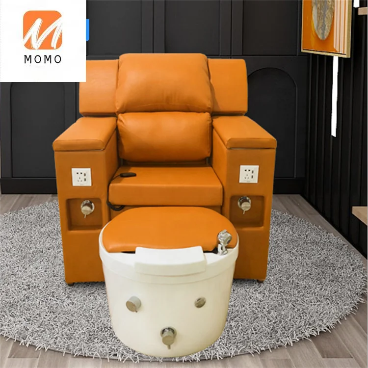 Salon Furniture Beauty Spa Shop Foot Therapy Chair with Armrests, Nail Enhancement, Hand Wash Sink Massage Function