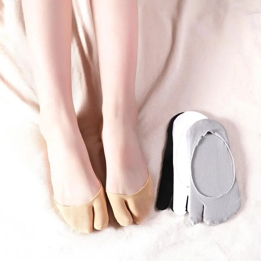 

Женские носки-невидимки с двумя пальцами, невидимое кимоно Geta, повседневные носки-лодочки