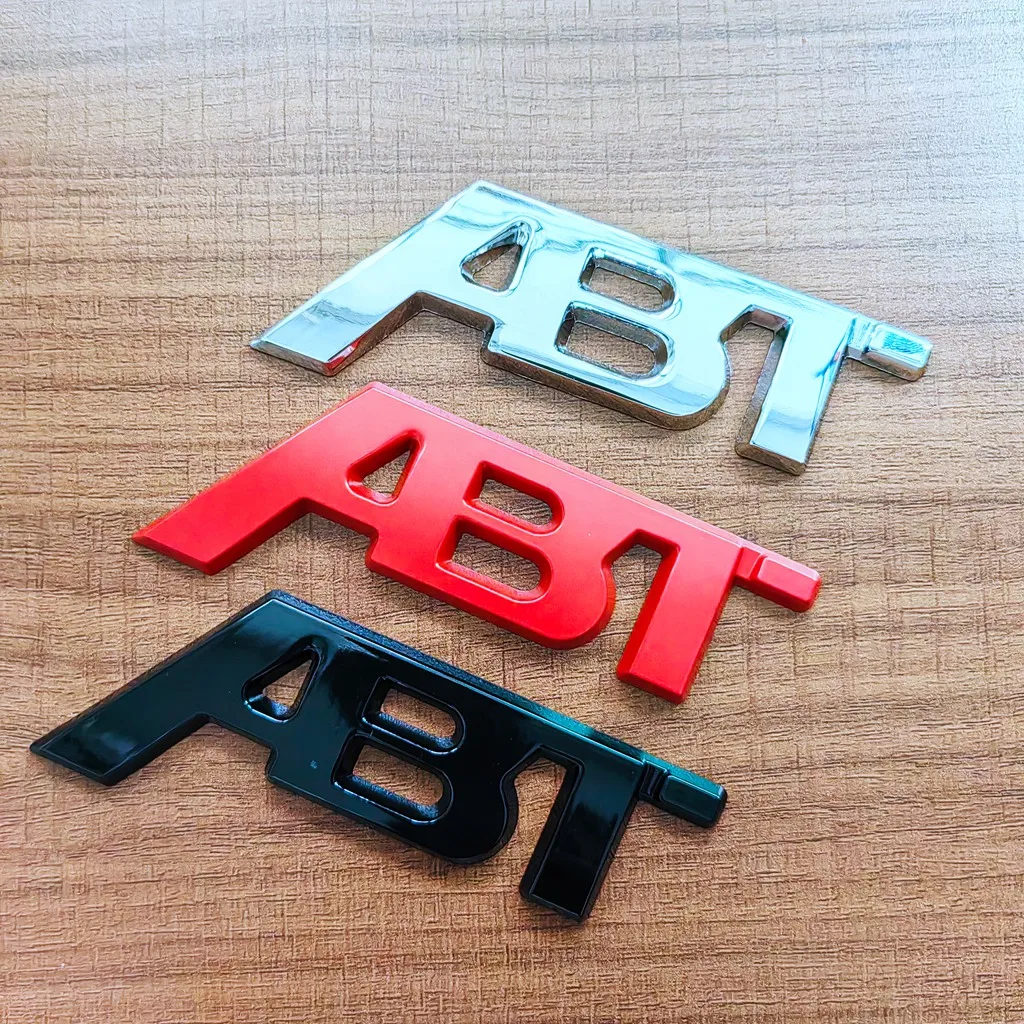 3D Metal Logo ABT Emblem Car Trunk Badge For T6 S5 RS7 C8 Q8 RS6 SQ5 Q5 Q7 RS4 A3 8V A6 ABT Sticker Accessories