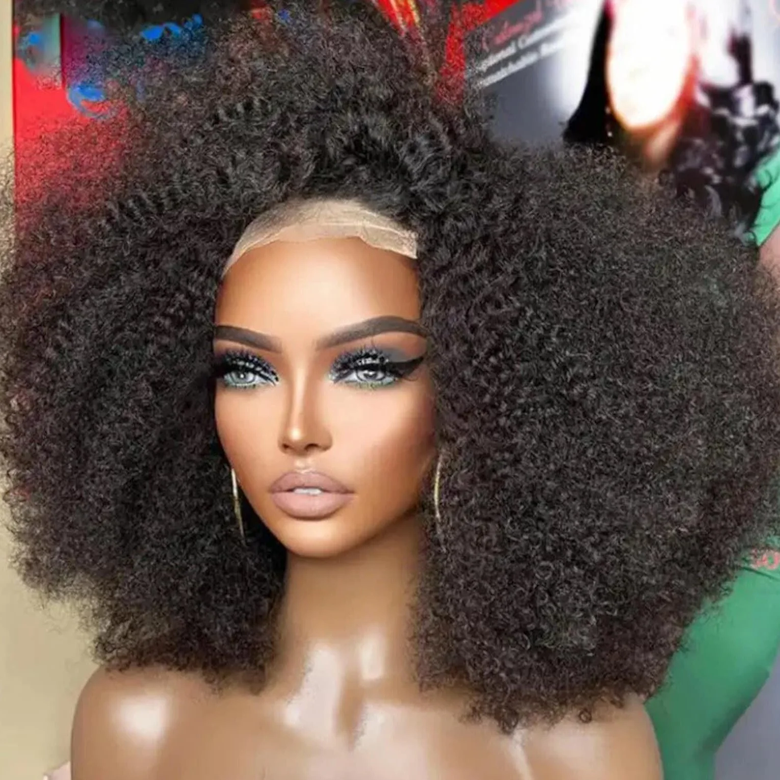 

Мягкий курчавый вьющийся парик 180 Плотность Короткий боб Натуральный черный 13x4 Парик фронта шнурка для женщин Детские волосы Бесклеевые предварительно выщипанные Жаростойкие