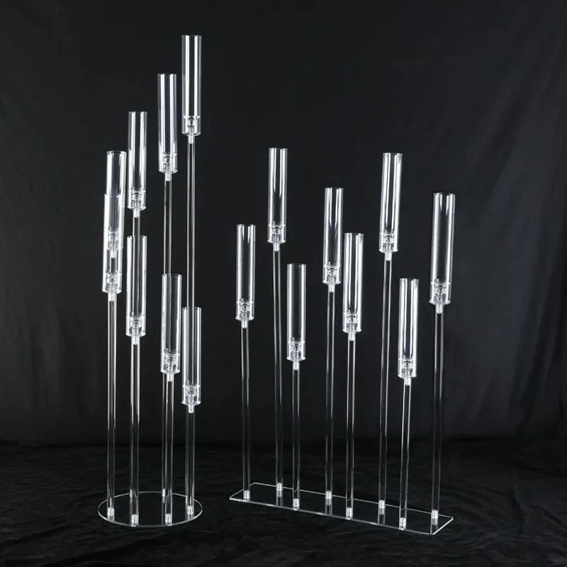 

5/10cps Centerpiece Candelabra Acrylic Candlesticks Home Decor Candle Holder Holders Wedding Decoration