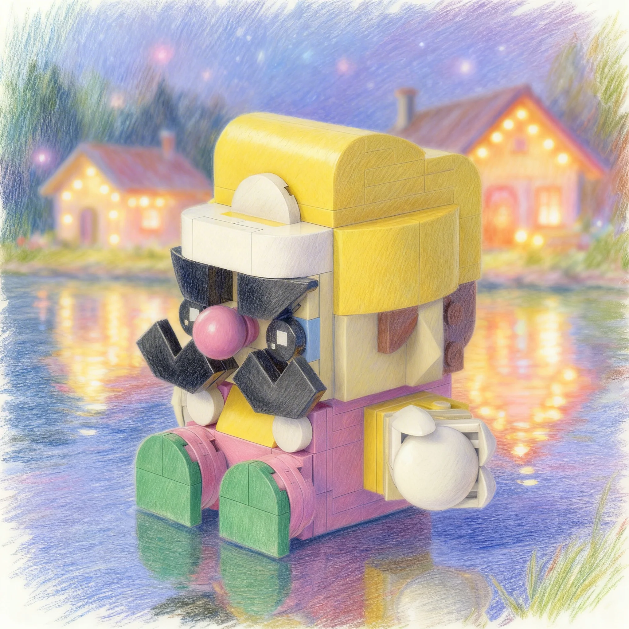151pcs MOC Wario BrickHeadz Model Building Blocks Construction Toy Christmas Gifts Creative Birthday Education Craft Collection